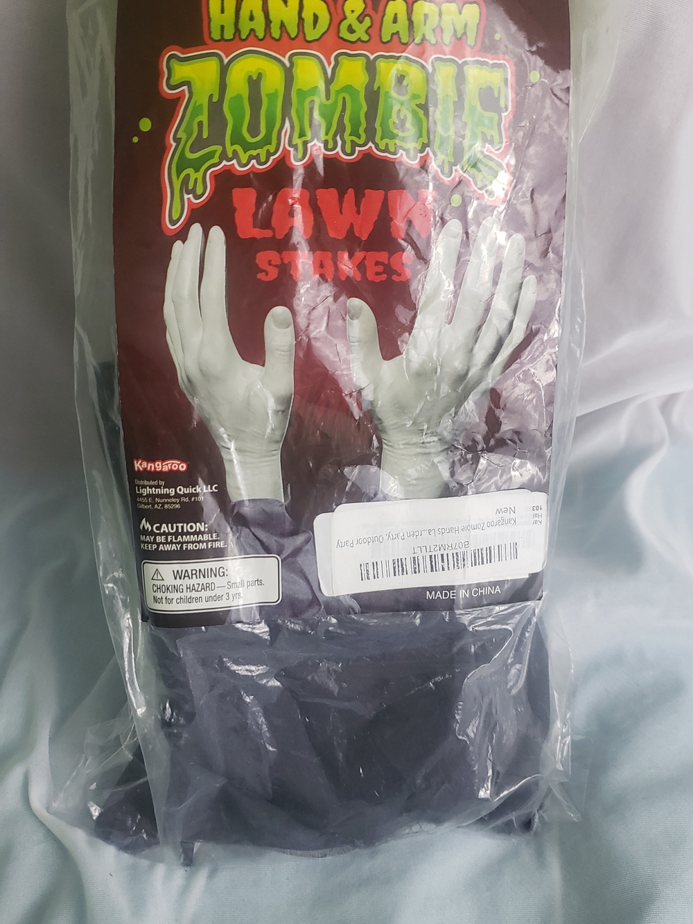 White Zombie Hand Lawn Stakes - Horror Yard Decorations